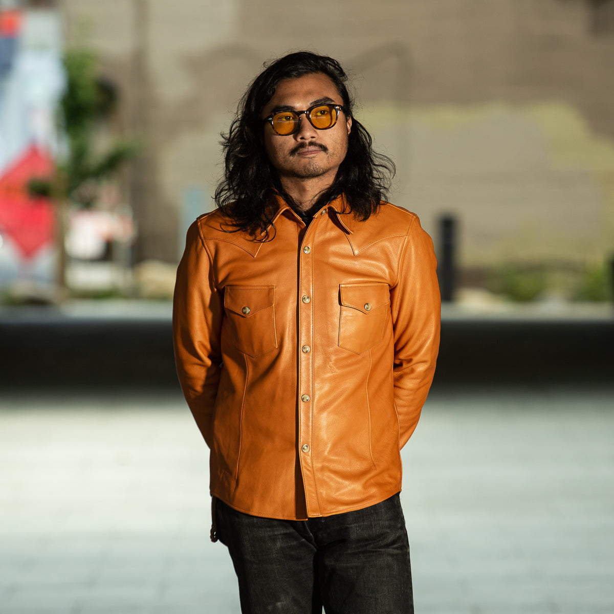 Y'2 Leather Steer Oil Western Shirt - Camel (SS-13) - Standard & Strange