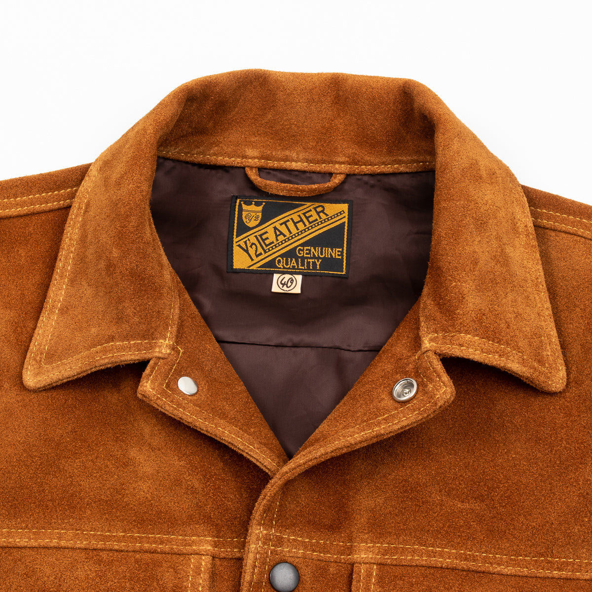 Y'2 Leather Steer Suede 3rd Type Jacket - Camel (TB-139) - Standard & Strange
