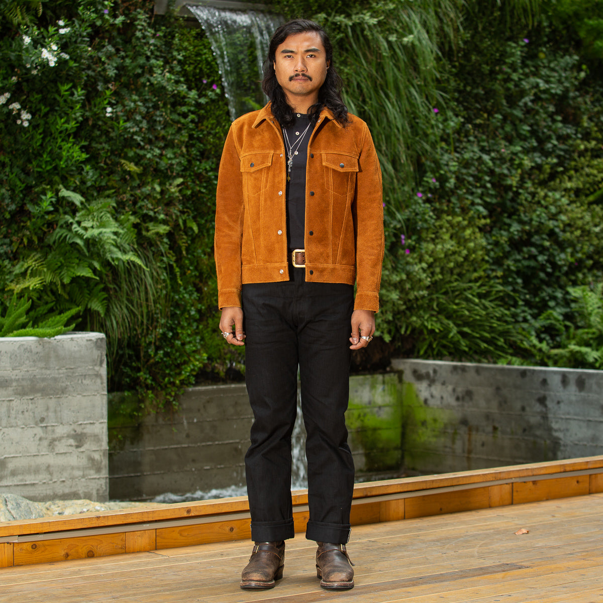 Y'2 Leather Steer Suede 3rd Type Jacket - Camel (TB-139) - Standard & Strange