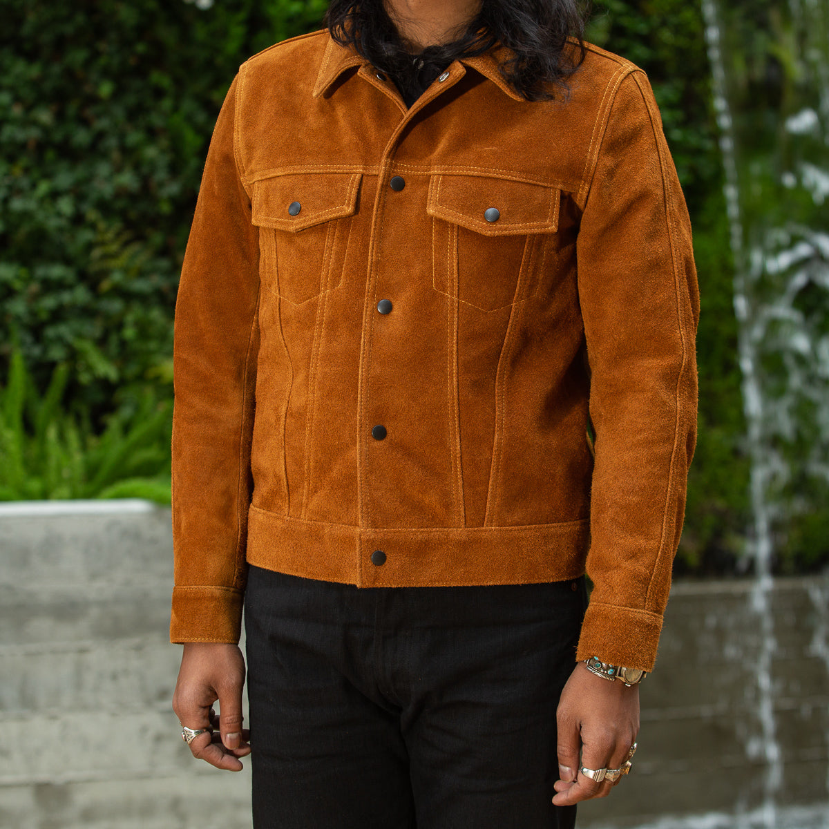 Y'2 Leather Steer Suede 3rd Type Jacket - Camel (TB-139) - Standard & Strange
