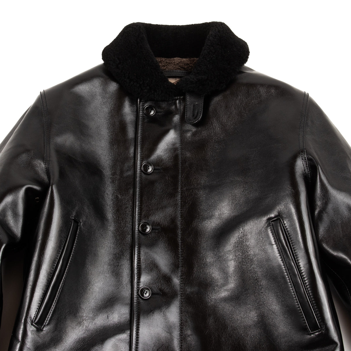 Y'2 Leather Aniline Horse N-1 Deck Jacket - Black (LN-1) - Standard & Strange