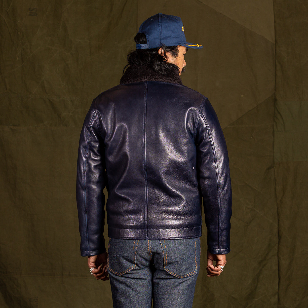 Y'2 Leather Indigo Horse N-1 Deck Jacket (IN-1) - Standard & Strange