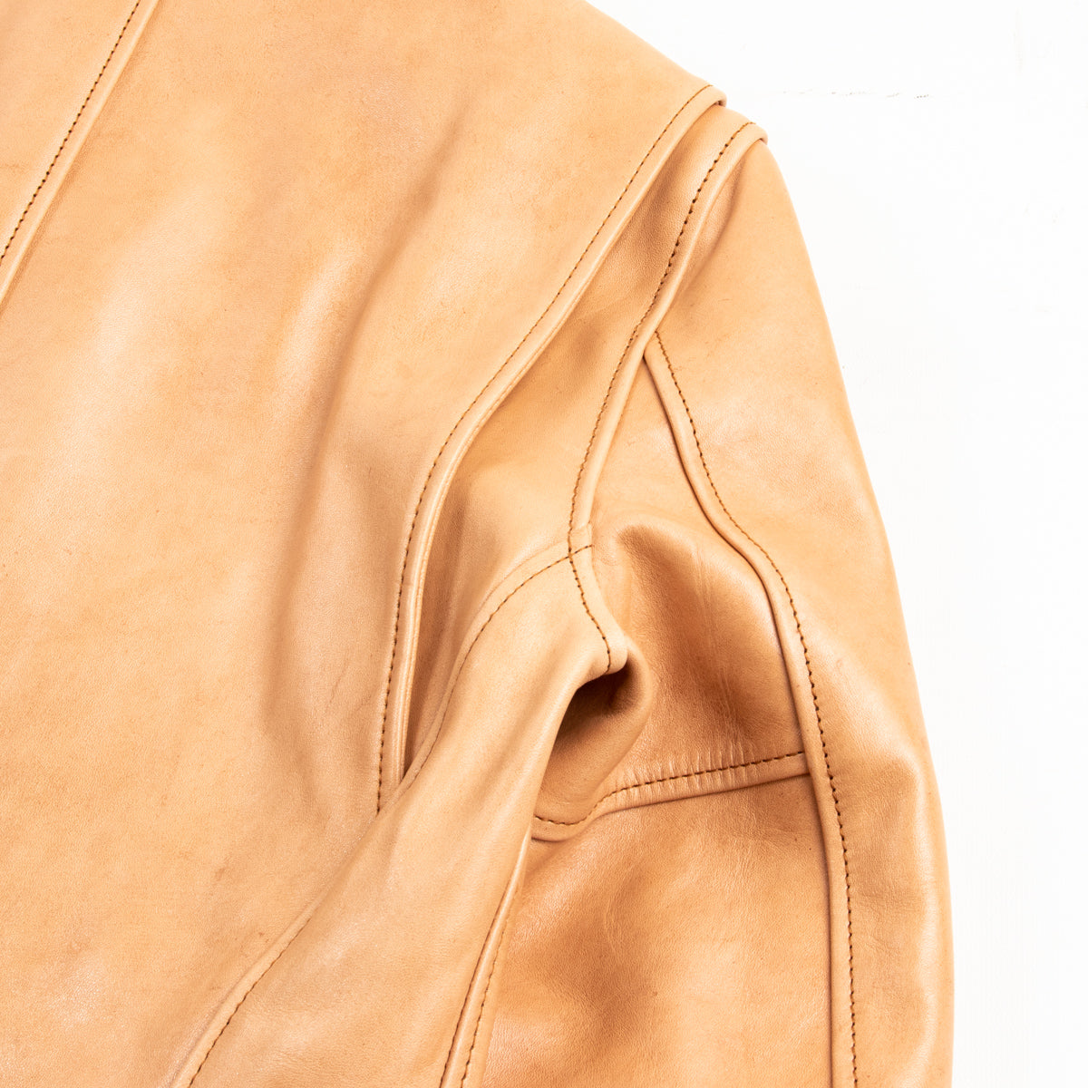 Y'2 Leather Kakishibu Persimmon Tanned Horsehide Single Riders Jacket (KR-42) - Standard & Strange