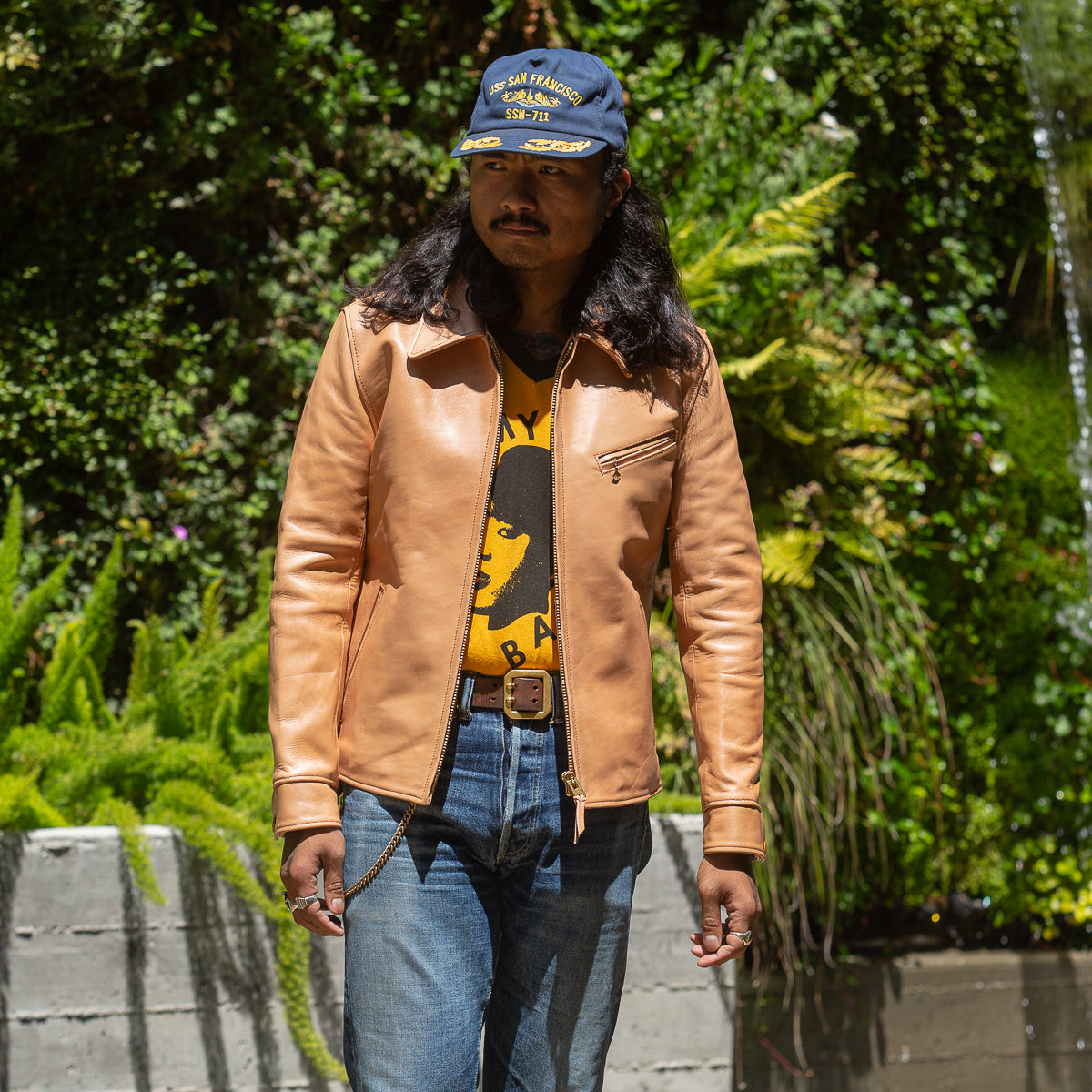 Y'2 Leather Kakishibu Persimmon Tanned Horsehide Single Riders Jacket (KR-42) - Standard & Strange