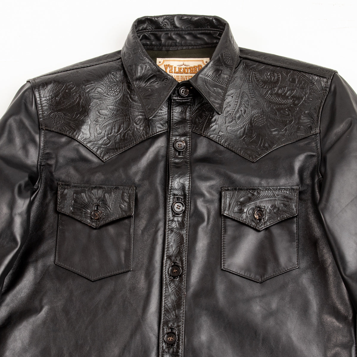 Y'2 Leather Oil Soft Horse x Horse Light (Embossed Leather) Shirt (WJ-03) - Standard & Strange