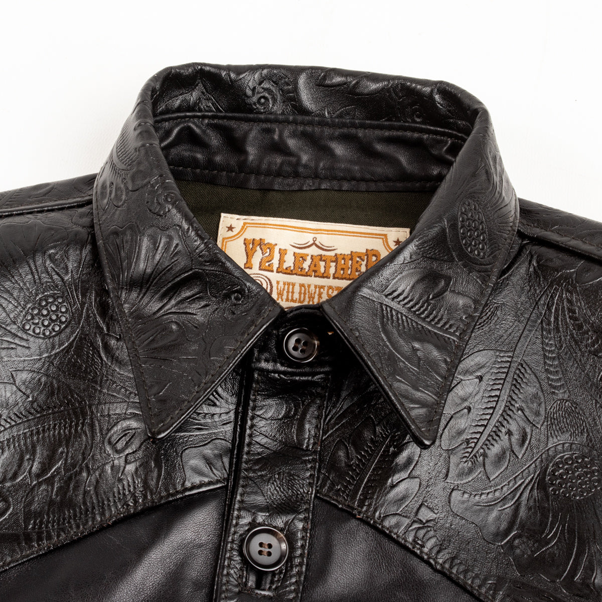 Y'2 Leather Oil Soft Horse x Horse Light (Embossed Leather) Shirt (WJ-03) - Standard & Strange