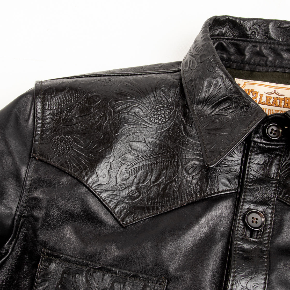 Y'2 Leather Oil Soft Horse x Horse Light (Embossed Leather) Shirt (WJ-03) - Standard & Strange