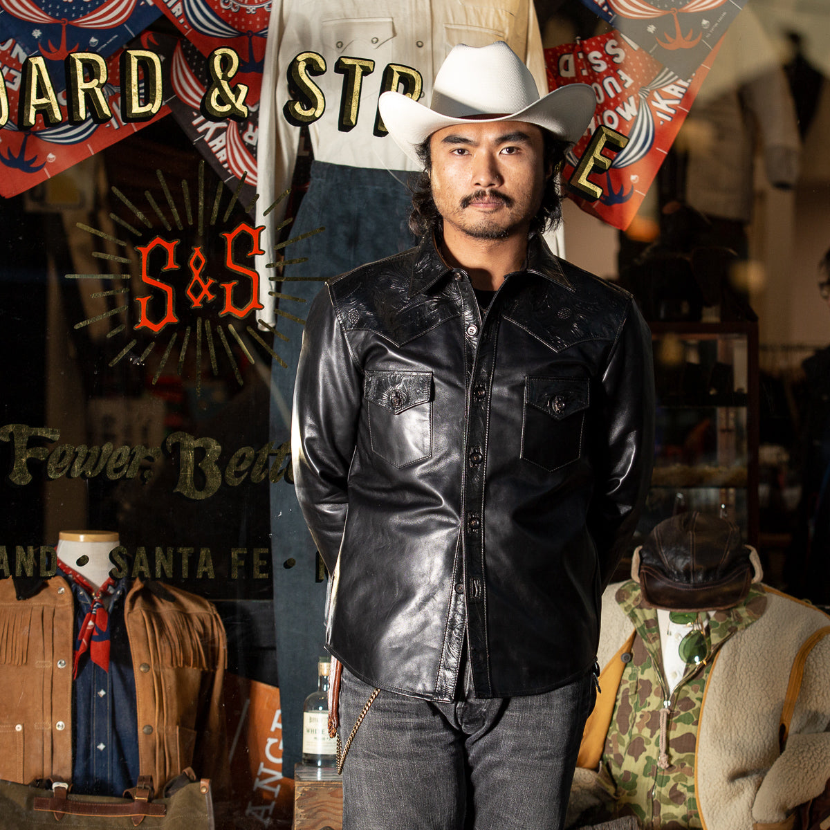 Y'2 Leather Oil Soft Horse x Horse Light (Embossed Leather) Shirt (WJ-03) - Standard & Strange