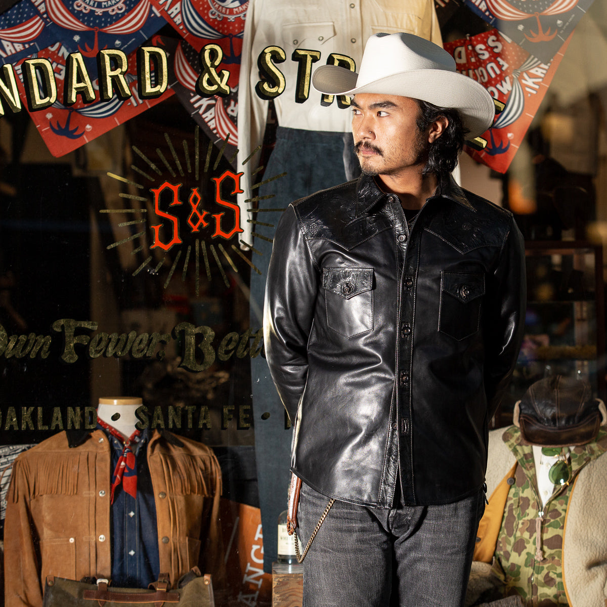 Y'2 Leather Oil Soft Horse x Horse Light (Embossed Leather) Shirt (WJ-03) - Standard & Strange