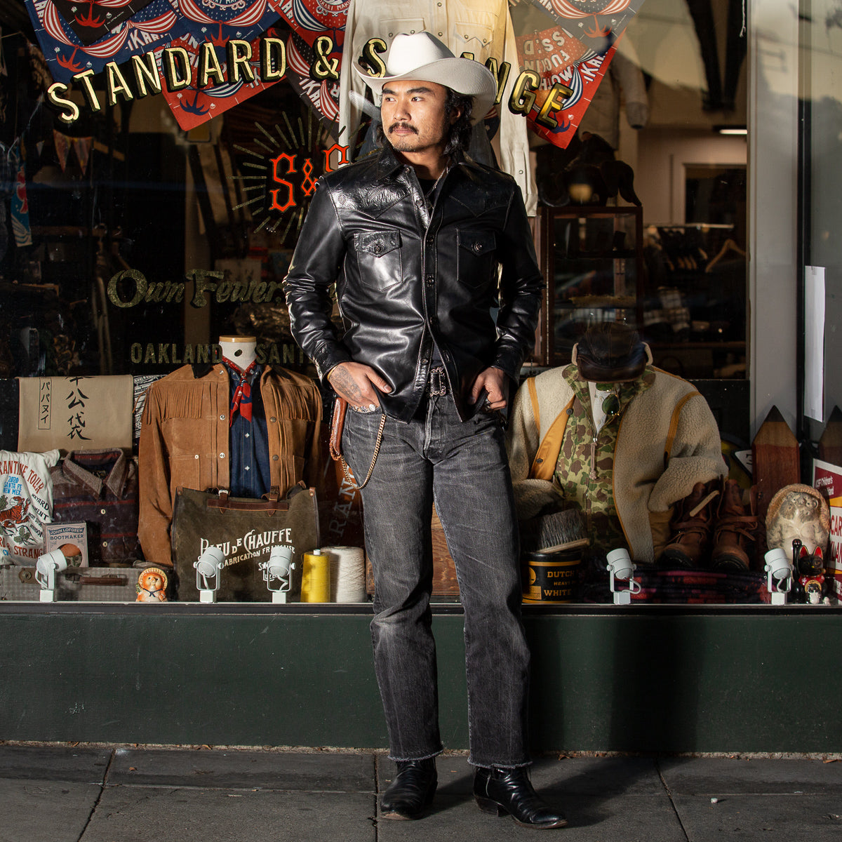 Y'2 Leather Oil Soft Horse x Horse Light (Embossed Leather) Shirt (WJ-03) - Standard & Strange