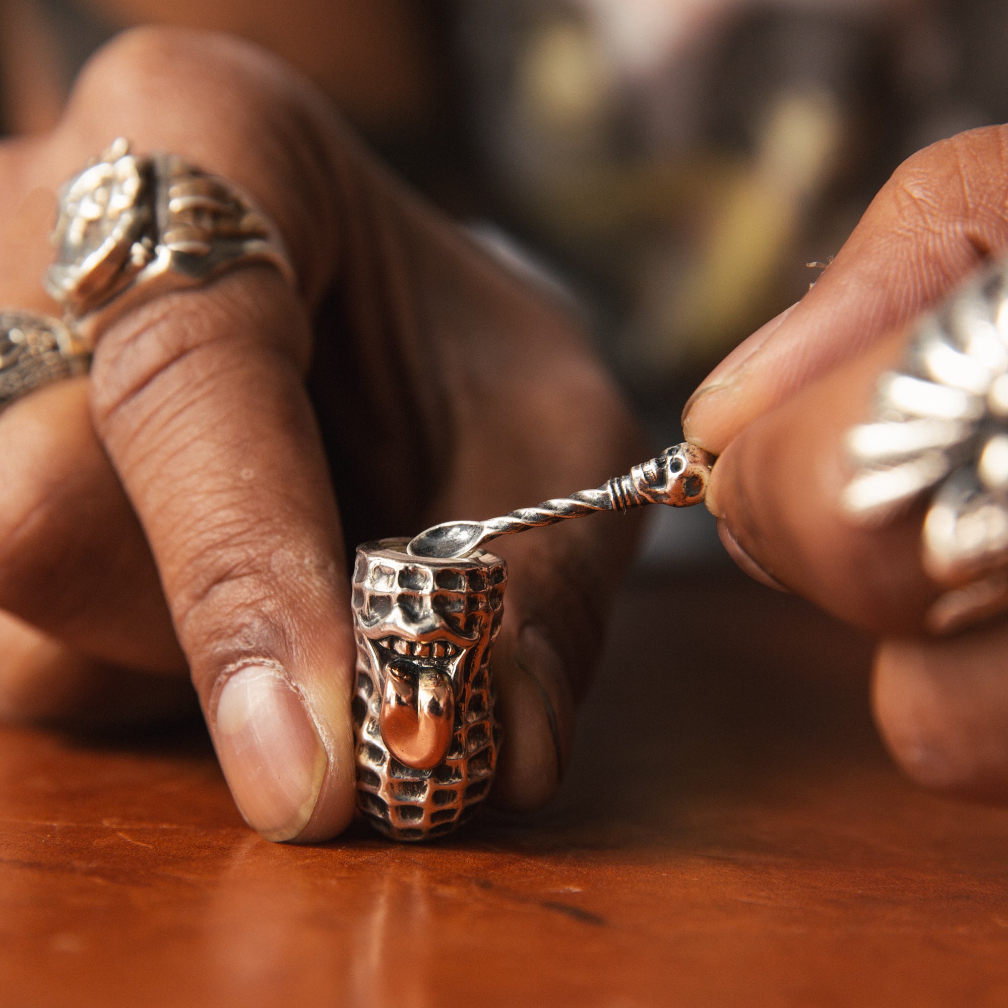Peanuts & Co Yachimata Bero Peanuts Pendant / Key Ring - Silver x 10K Gold - Standard & Strange