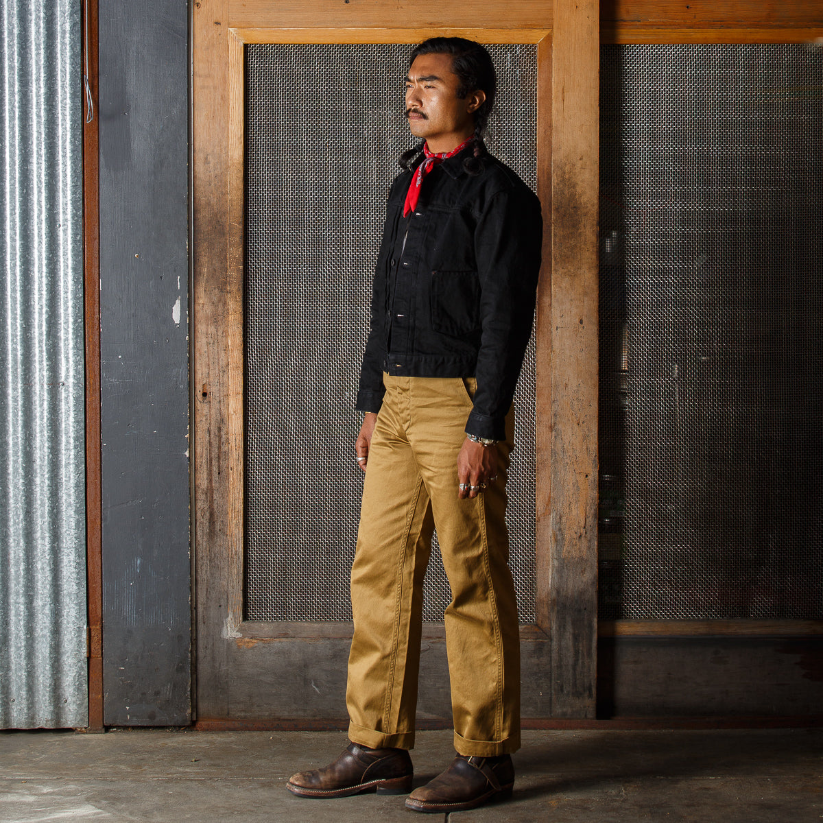 Black Sign Khaki Chino Trousers Type 2 - Beige (Unhemmed) - Standard & Strange