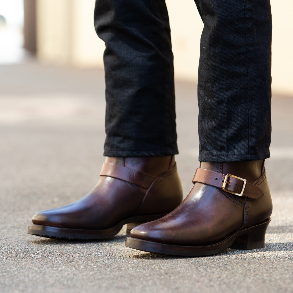 Clinch Boots Engineer Boots - Brown Overdyed Horsebutt - CN Wide Last - Standard & Strange