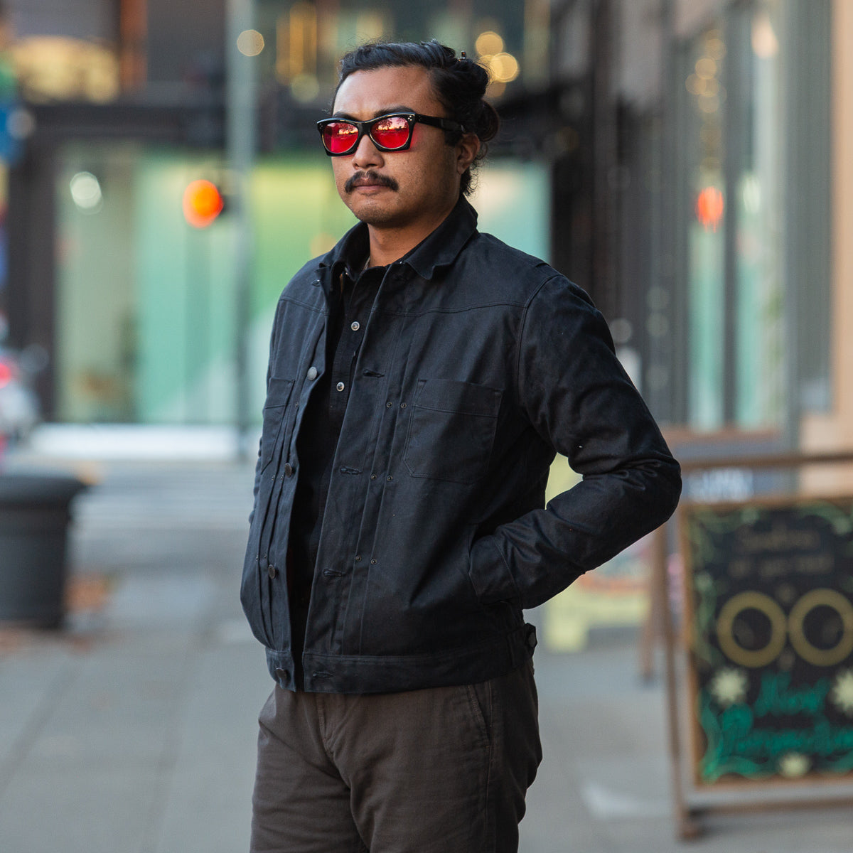 Freenote RJ-1 Jacket - Black Waxed Canvas - Standard & Strange