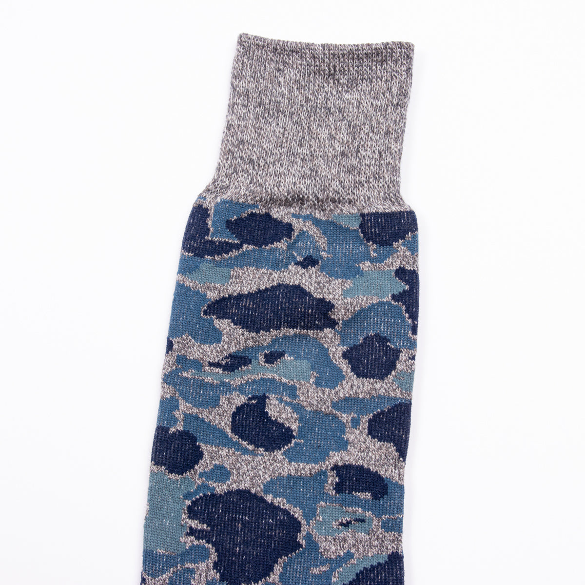 John Lofgren Two Pack Socks - Camo Blue x Grained Navy Gray - Standard & Strange