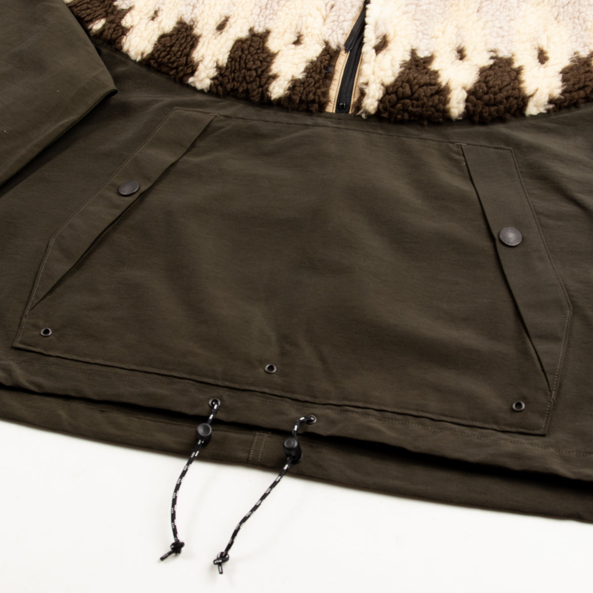 Kapital 60/40 Cloth x BOA Fleece NORDIC Anorak - Brown - Standard & Strange