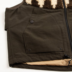 Kapital 60/40 Cloth x BOA Fleece NORDIC Vest - Brown - Standard & Strange