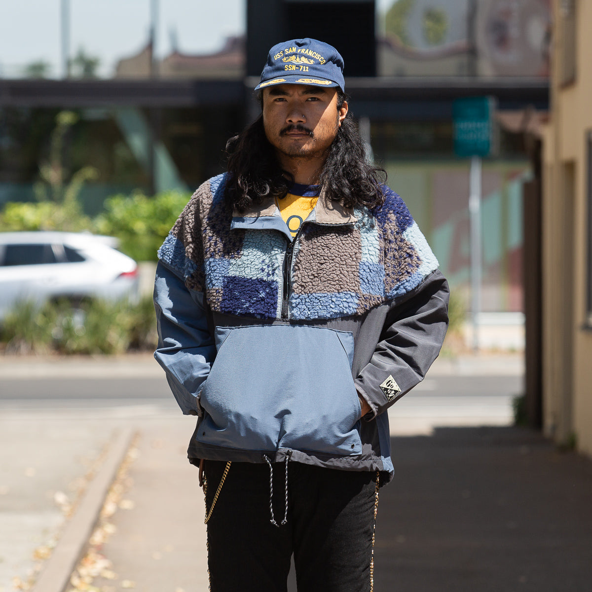 Kapital 60/40 Cloth x TUGIHAGI Fleece HUTTE Anorak - Navy - Standard & Strange