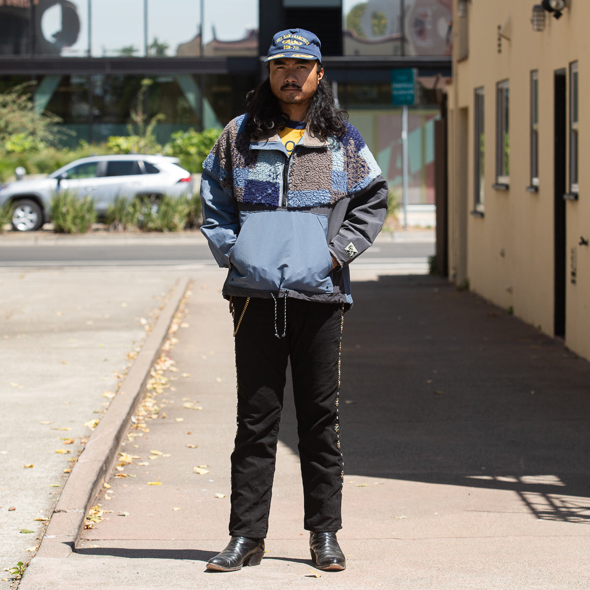Kapital 60/40 Cloth x TUGIHAGI Fleece HUTTE Anorak - Navy - Standard & Strange