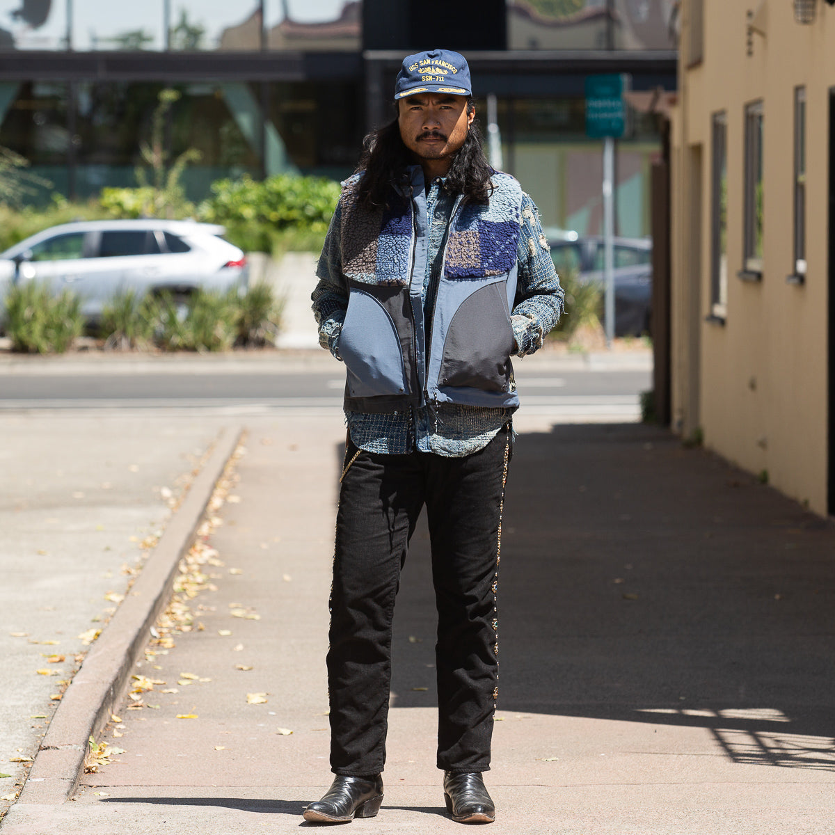 Kapital 60/40 Cloth x TUGIHAGI Fleece HUTTE Vest - Navy - Standard & Strange