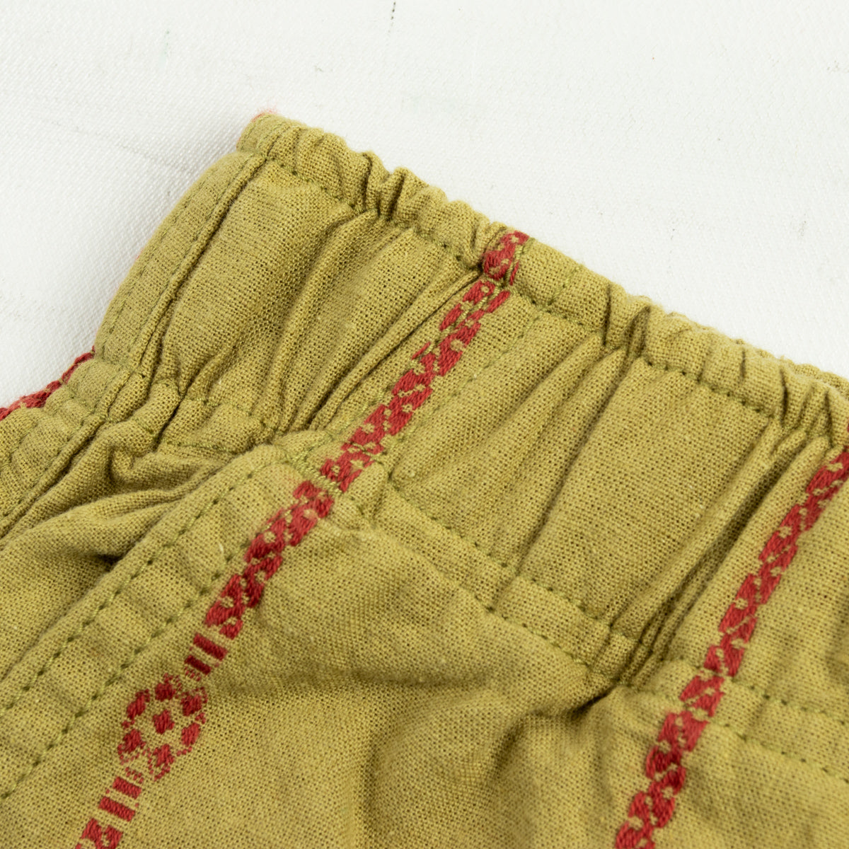 Kapital Cotton Linen SIAM Stripe EASY Shorts - Light Khaki - Standard & Strange