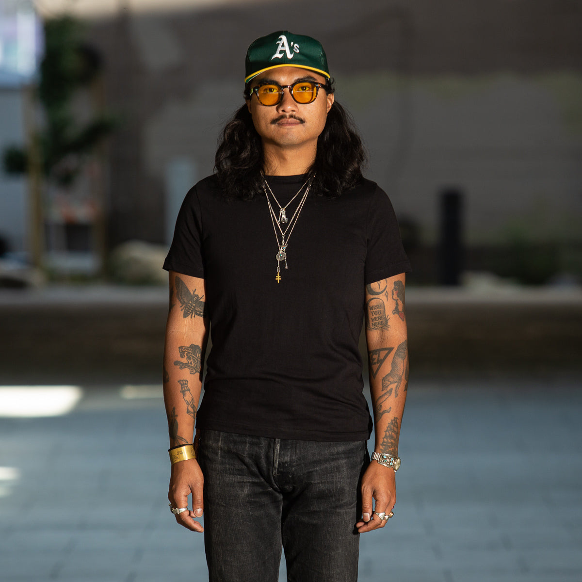 Merz b. Schwanen 1950s Lightweight Loopwheeled Tee - Black - Standard & Strange