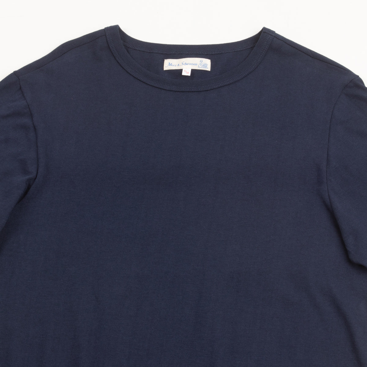 Merz b. Schwanen 1950s Lightweight Loopwheeled Tee - Ink Blue - Standard & Strange