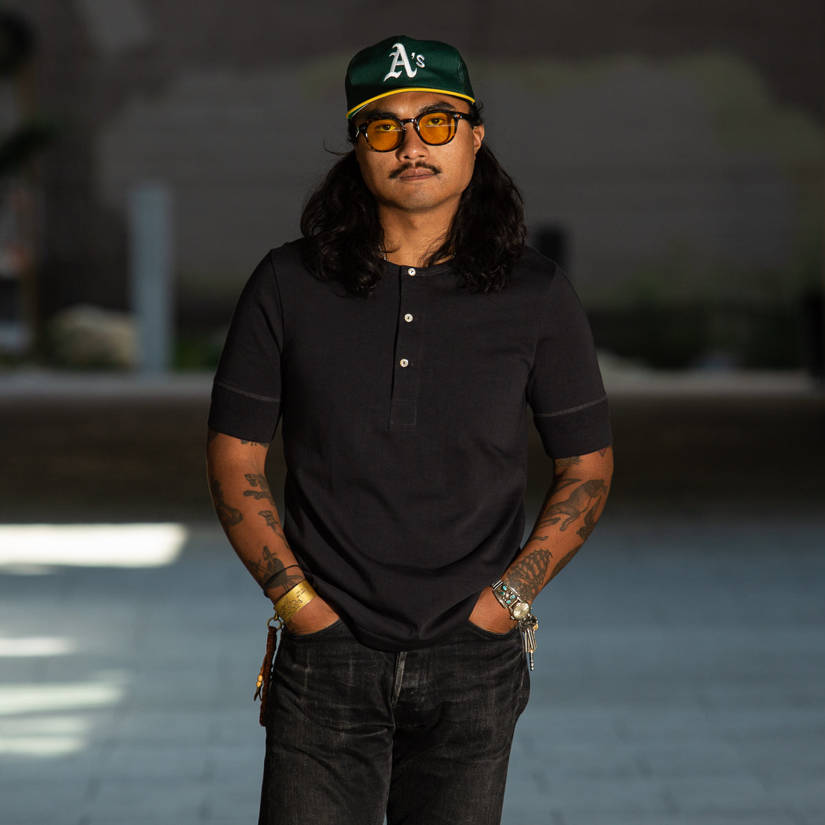 Merz b. Schwanen 207 Loopwheeled SS Henley - Charcoal - Standard & Strange