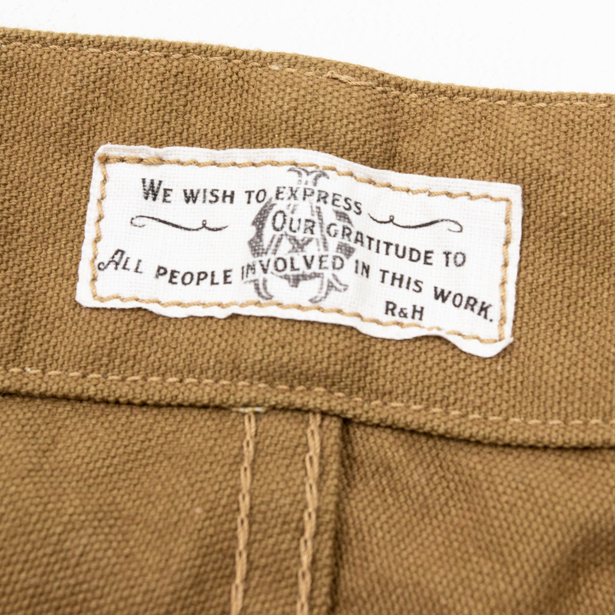 Ooe Yofukuten The Boss Pants - 12.5oz Khaki Selvedge Duck - Standard & Strange