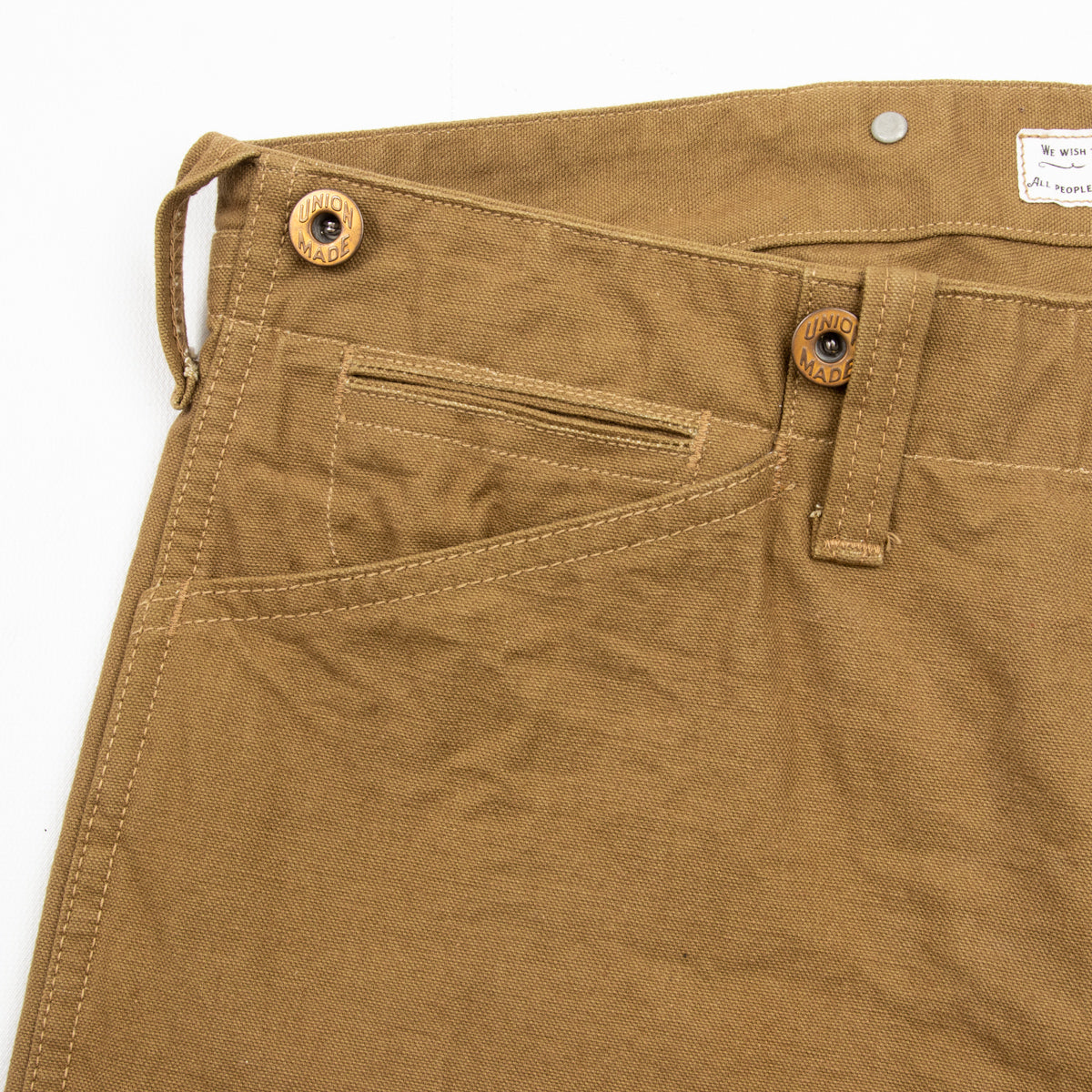 Ooe Yofukuten The Boss Pants - 12.5oz Khaki Selvedge Duck - Standard & Strange