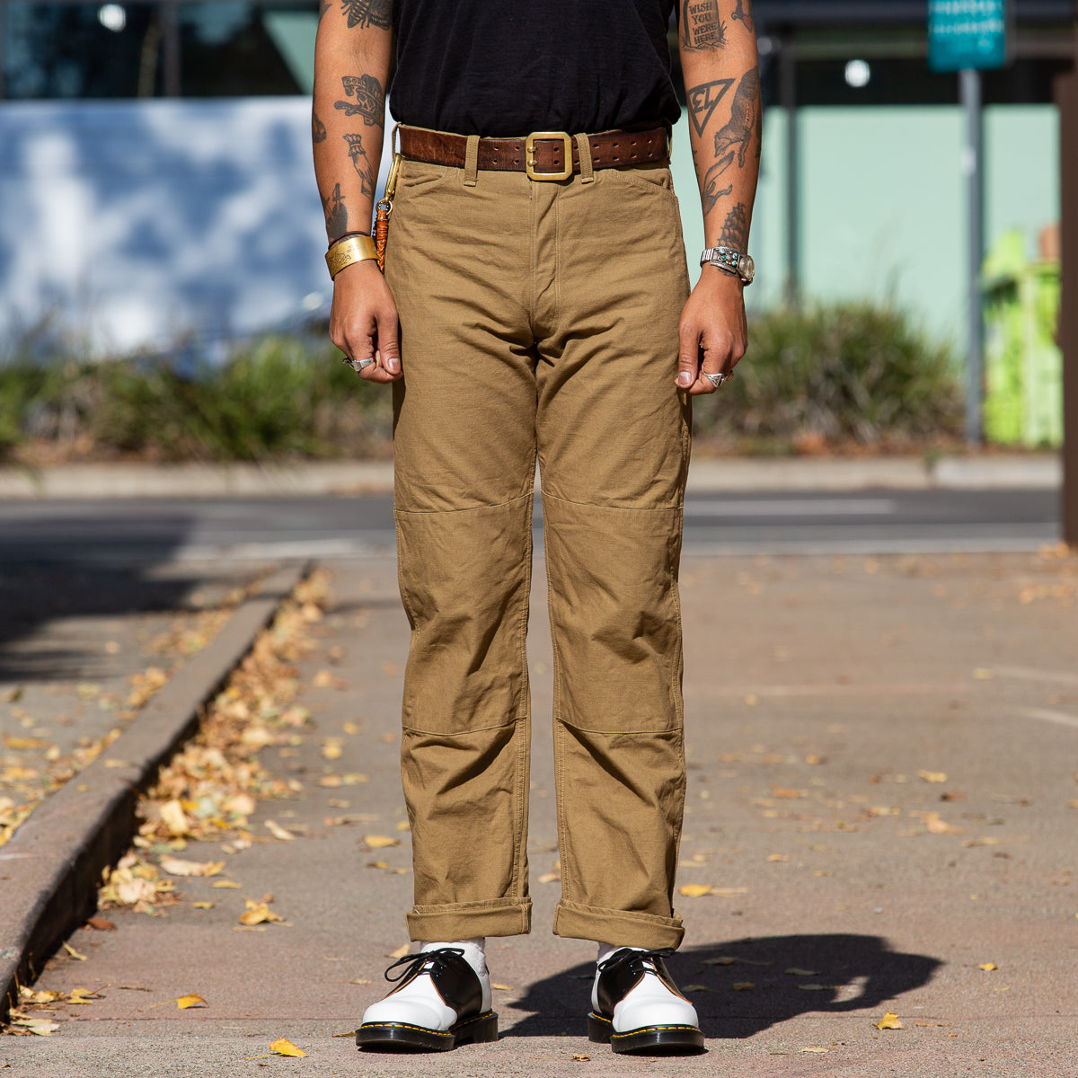 Ooe Yofukuten The Boss Pants - 12.5oz Khaki Selvedge Duck - Standard & Strange