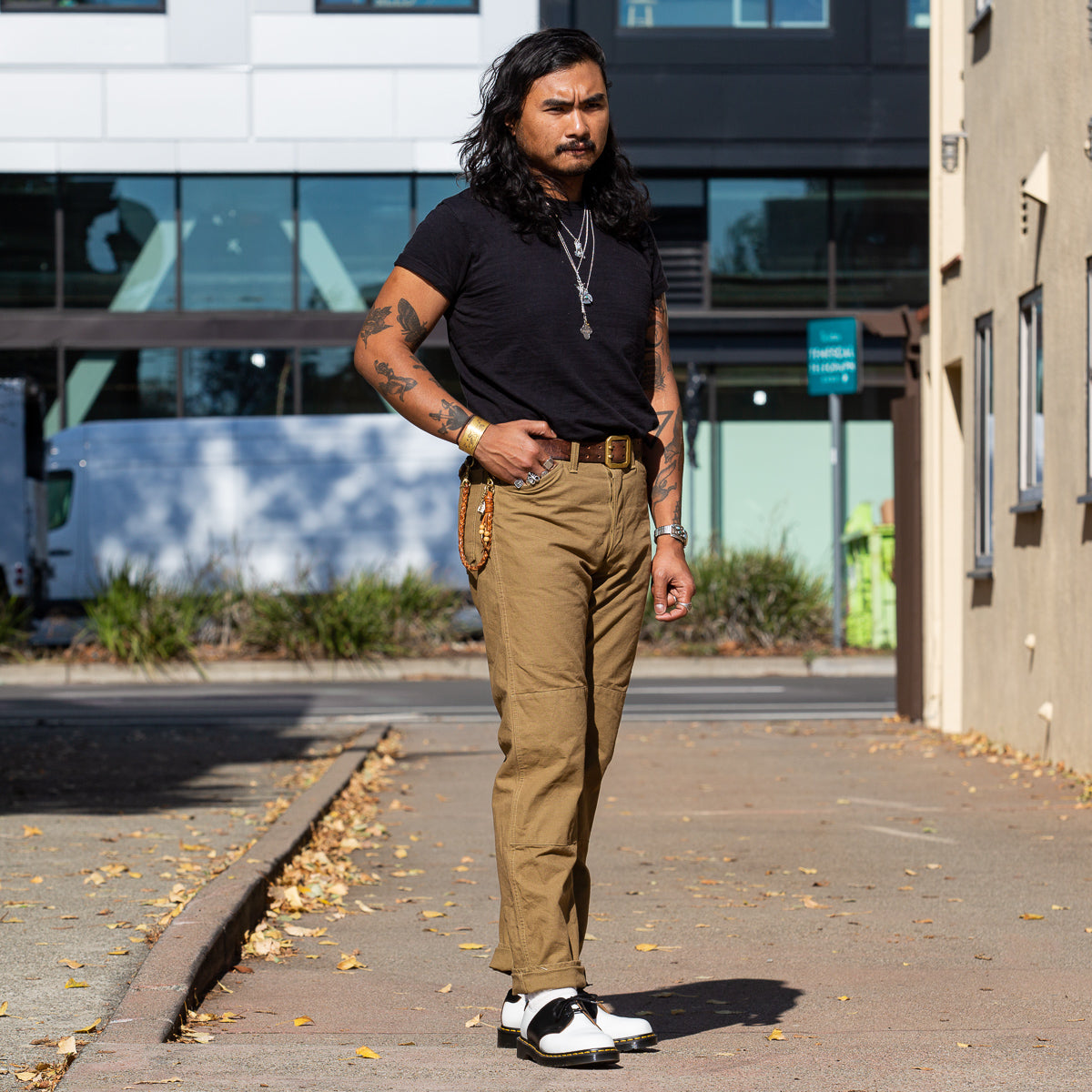 Ooe Yofukuten The Boss Pants - 12.5oz Khaki Selvedge Duck - Standard & Strange