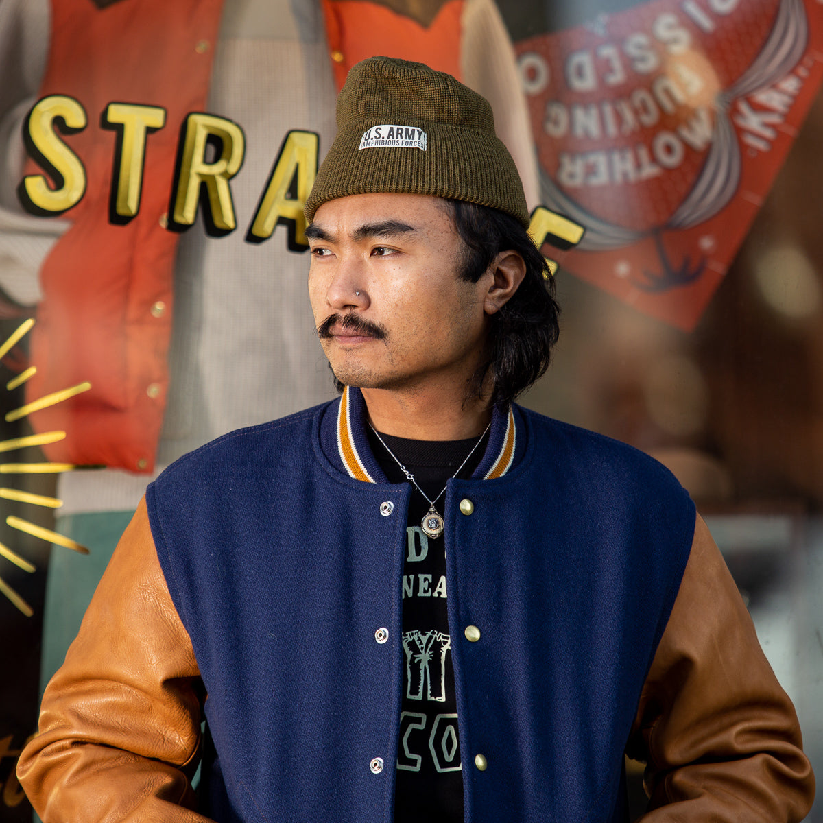 Papa Nui US Army Amphibious Forces Watch Cap - Khaki - Standard & Strange