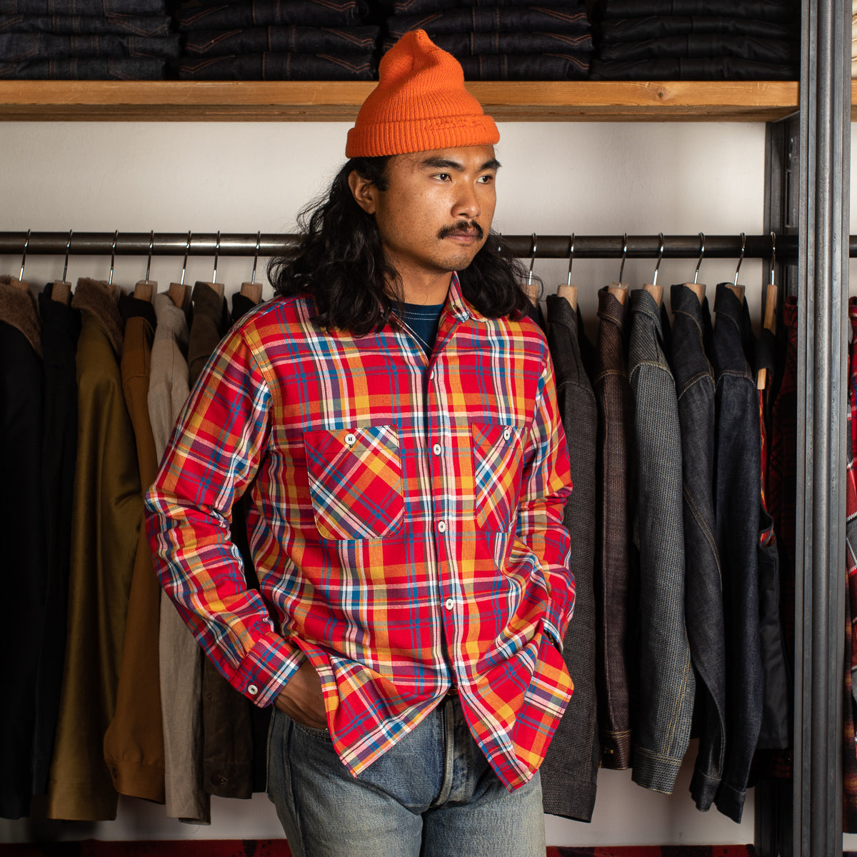 The Real McCoy's 8HU Check Flannel Shirt - Red - Standard & Strange
