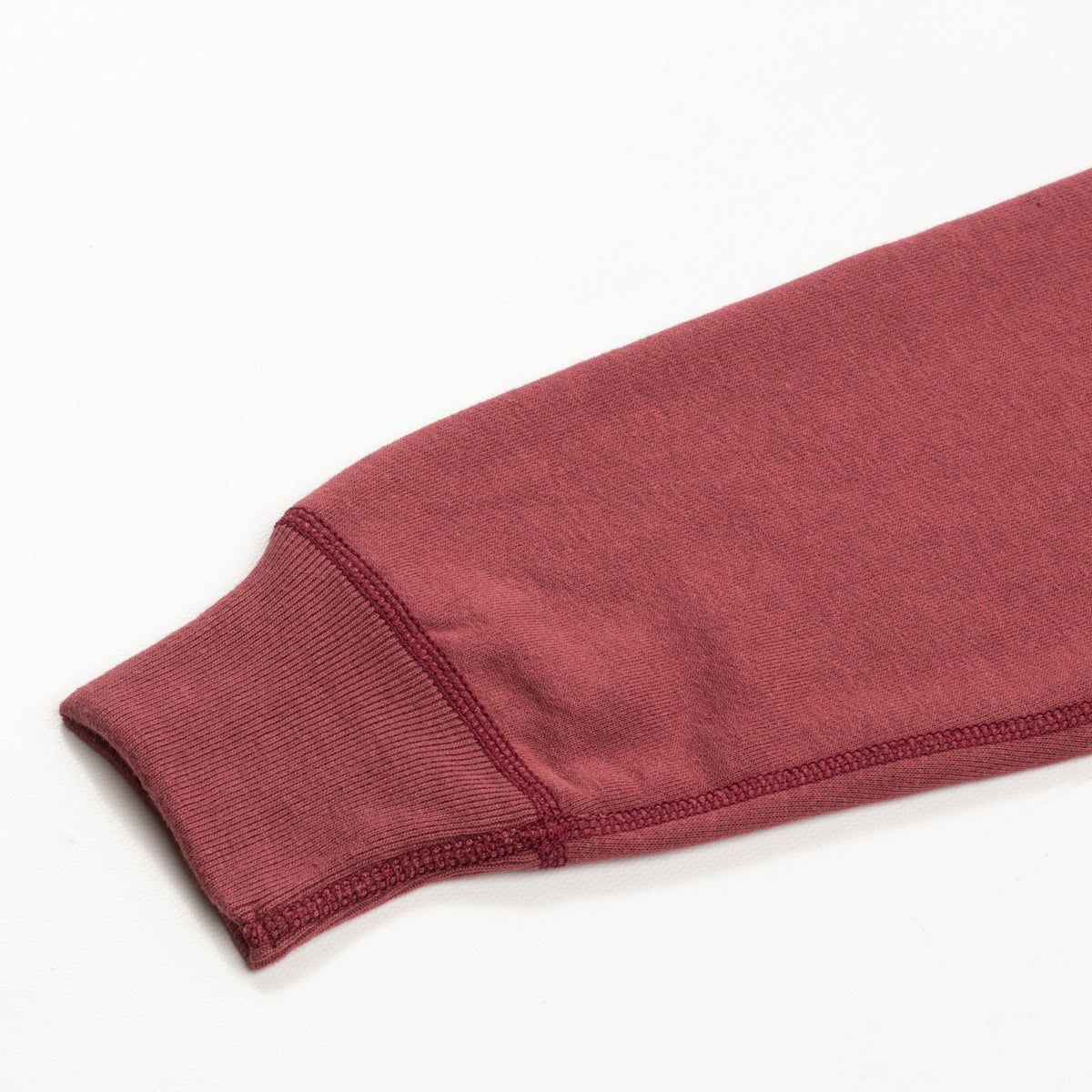 The Real McCoy's 9oz Loopwheel Raglan Sleeve Sweatshirt - Maroon - Standard & Strange