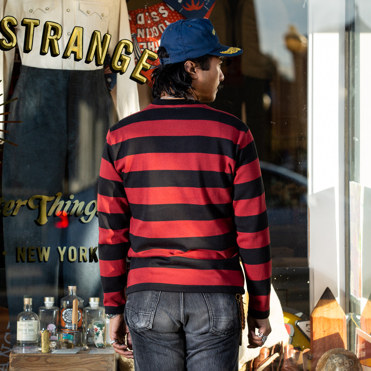 The Real McCoy's Buco Heavy Stripe Racing Jersey - Red/Black - Standard & Strange