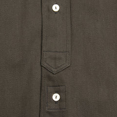The Real McCoy's Double Diamond Band Collar Sateen Shirt - Black - Standard & Strange