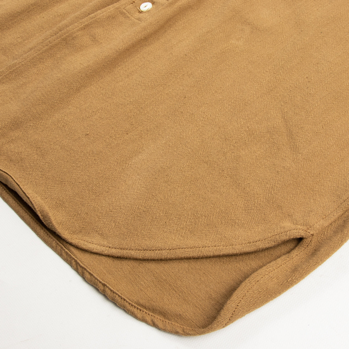 The Real McCoy's Double Diamond Band Collar Sateen Shirt - Khaki - Standard & Strange