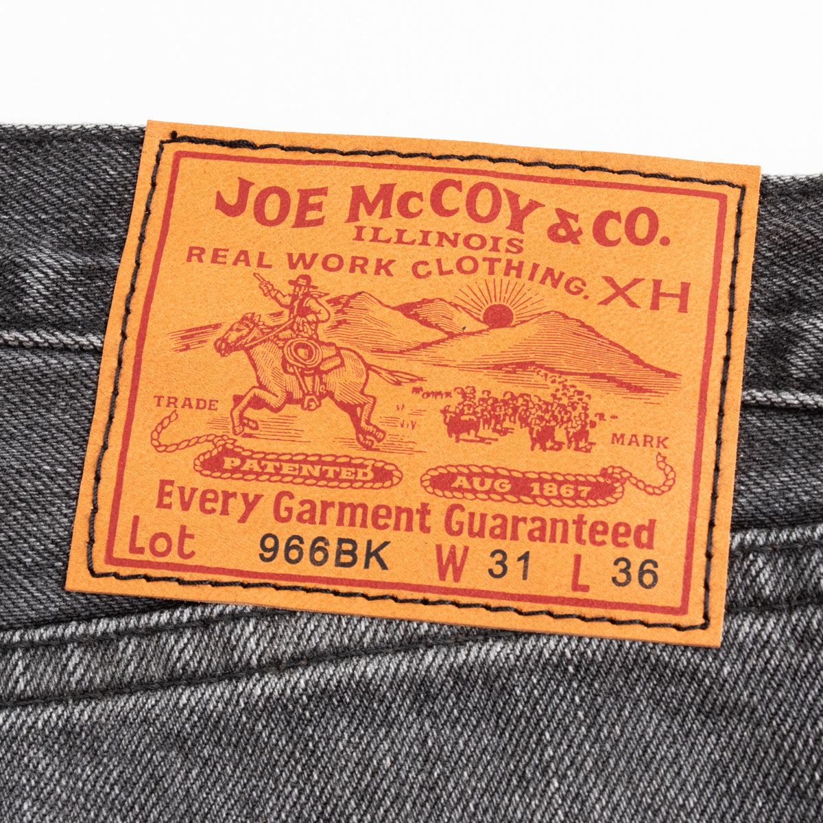 The Real McCoy's Joe McCoy Lot 966BK Black Denim Jeans (Washed) - Standard & Strange