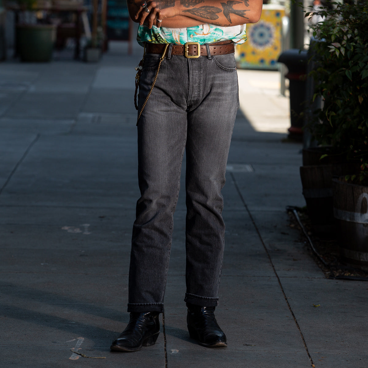 The Real McCoy's Joe McCoy Lot 966BK Black Denim Jeans (Washed) - Standard & Strange