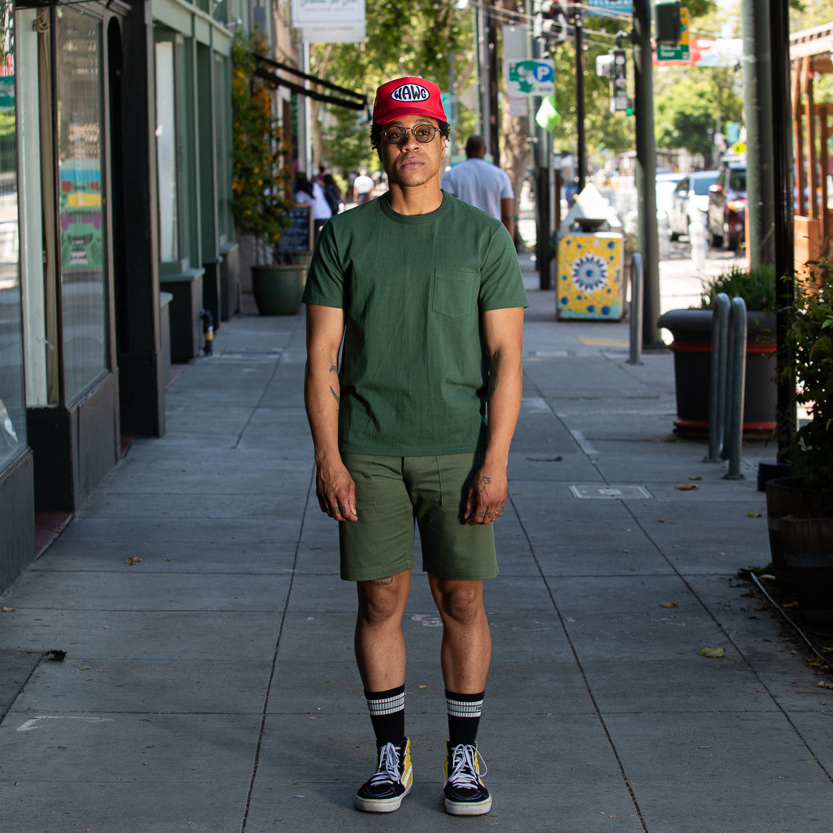 The Real McCoy's Joe McCoy Pocket Tee - Forest - Standard & Strange