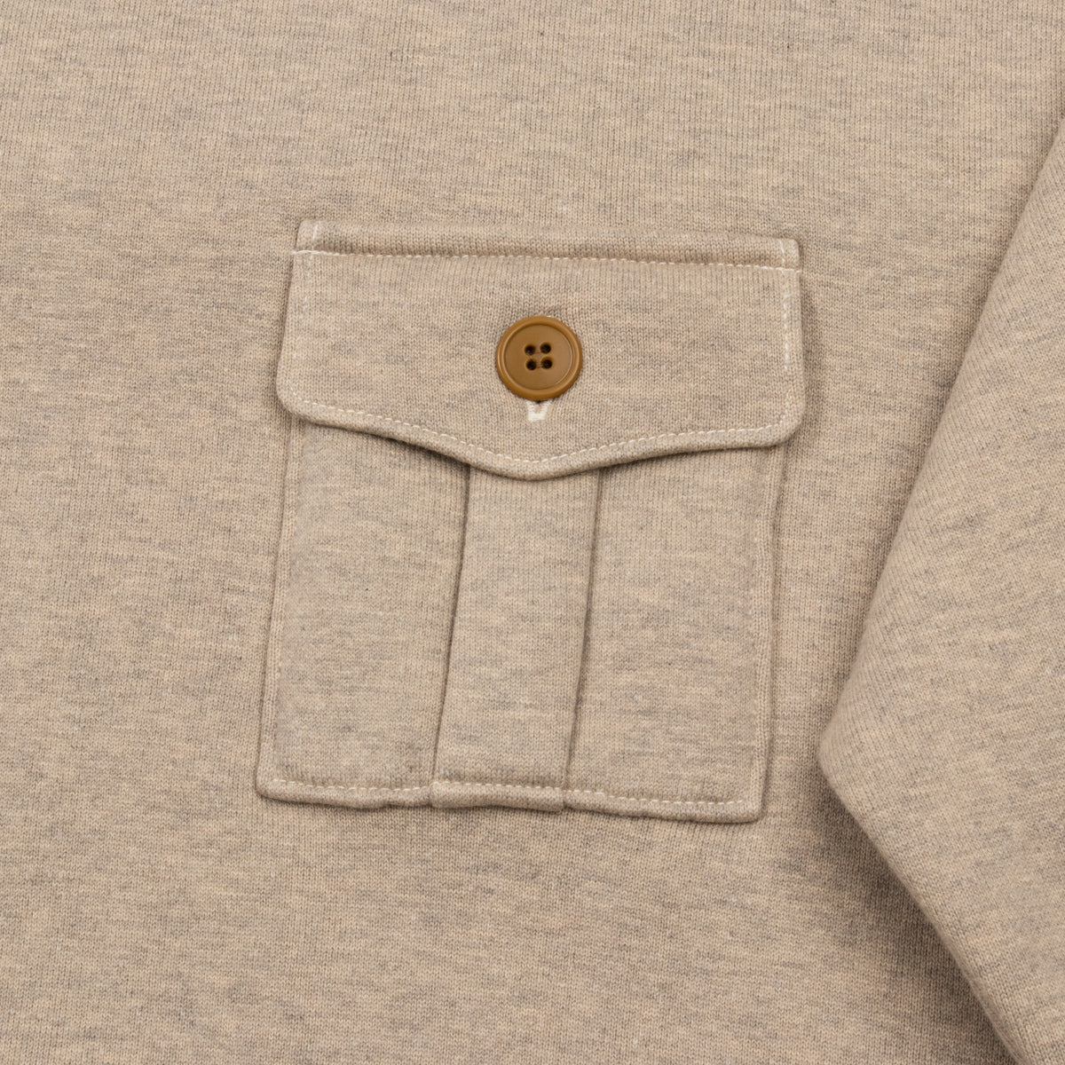 The Real McCoy's Military Pocket Sweatshirt - Oatmeal - Standard & Strange