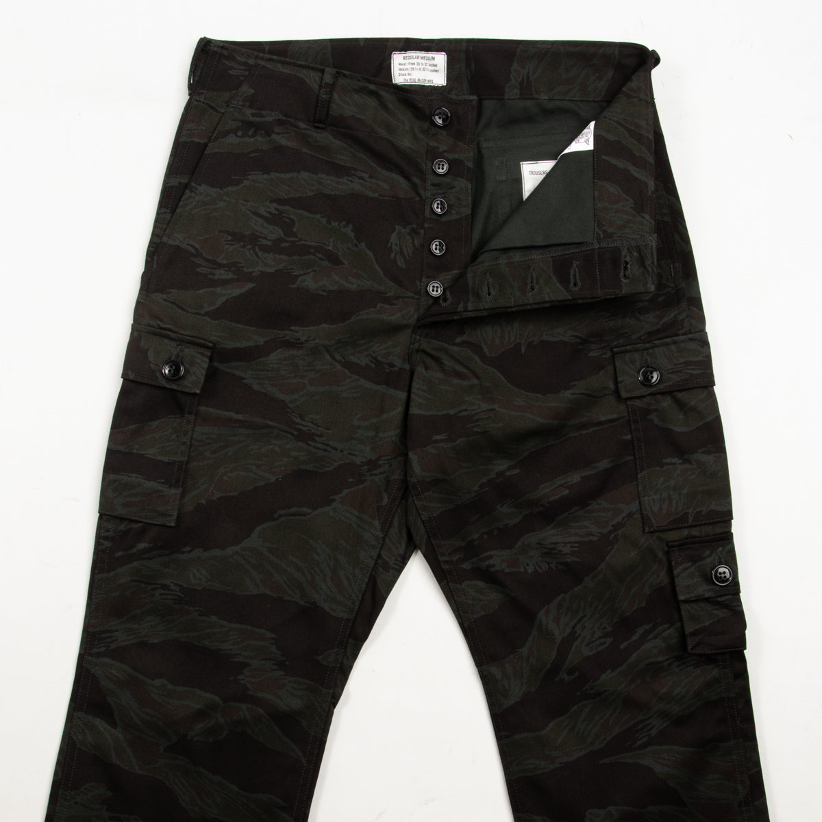 The Real McCoy's Tiger Camouflage Trousers - Black Over-dye - Standard & Strange