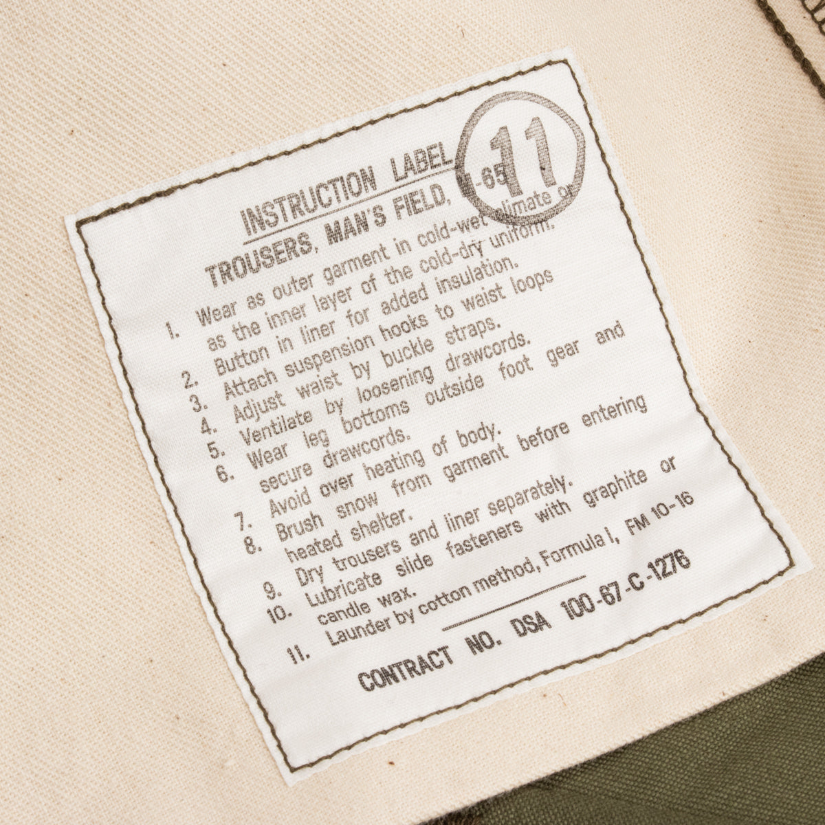 The Real McCoy's Trousers, Men's, Field, M-65 - Olive - Standard & Strange