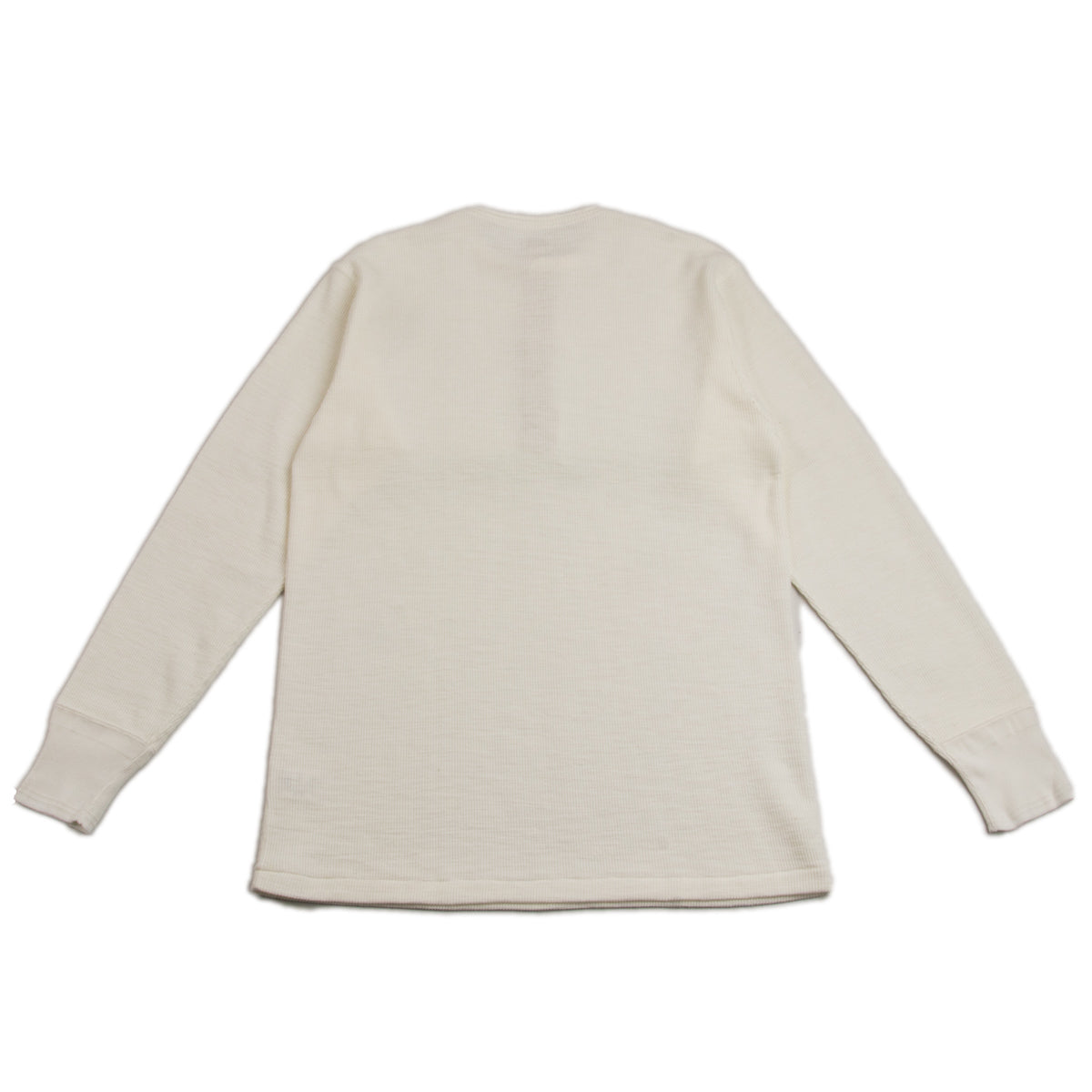 The Real McCoy's Western Cardigan Stitch Henley Shirt - White - Standard & Strange
