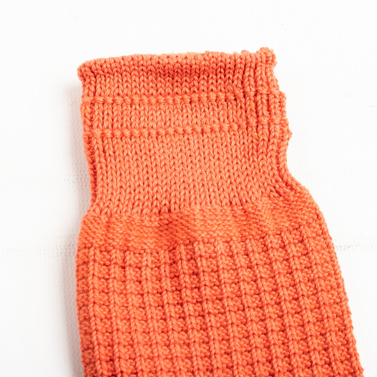 RoToTo Cotton Waffle Socks - Light Orange - Standard & Strange