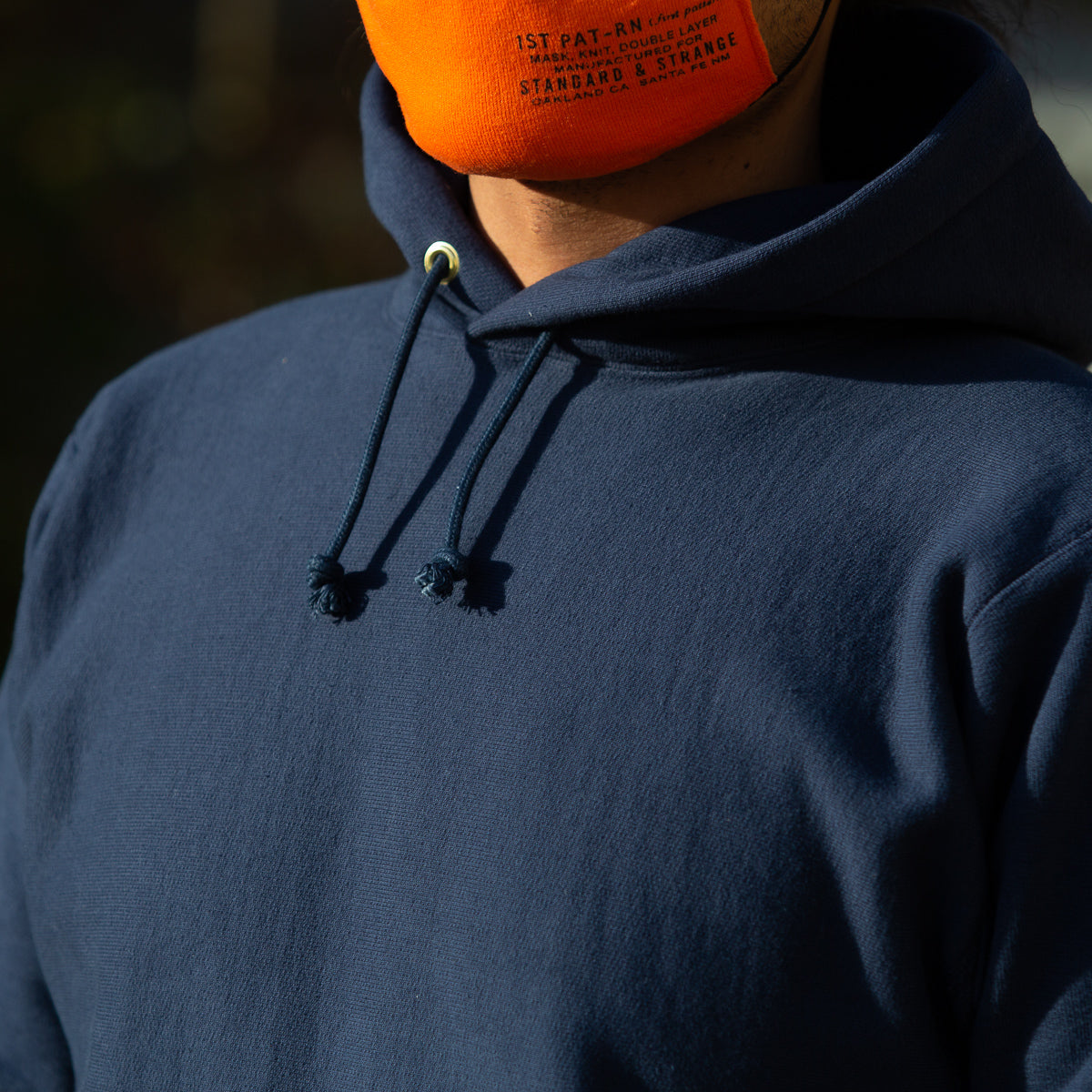 The Real McCoy's Ball Park Heavyweight Hooded Sweatshirt - Navy - Standard & Strange