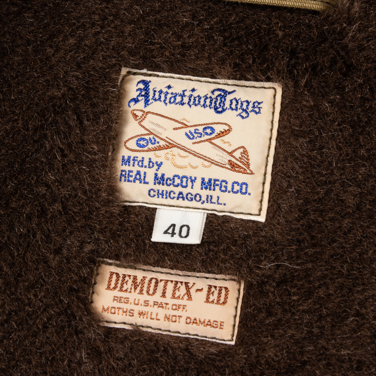 The Real McCoy's Vest, Alpaca, Pile-Lined - Khaki - Standard & Strange