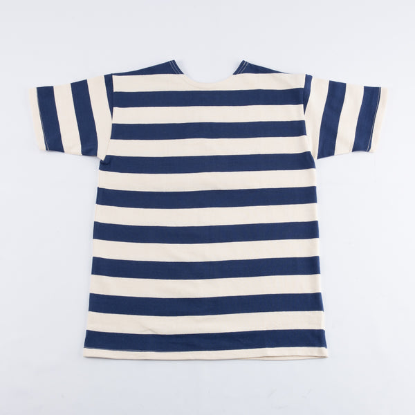 Warehouse Border Stripe Tee - Beige/Blue - Standard & Strange