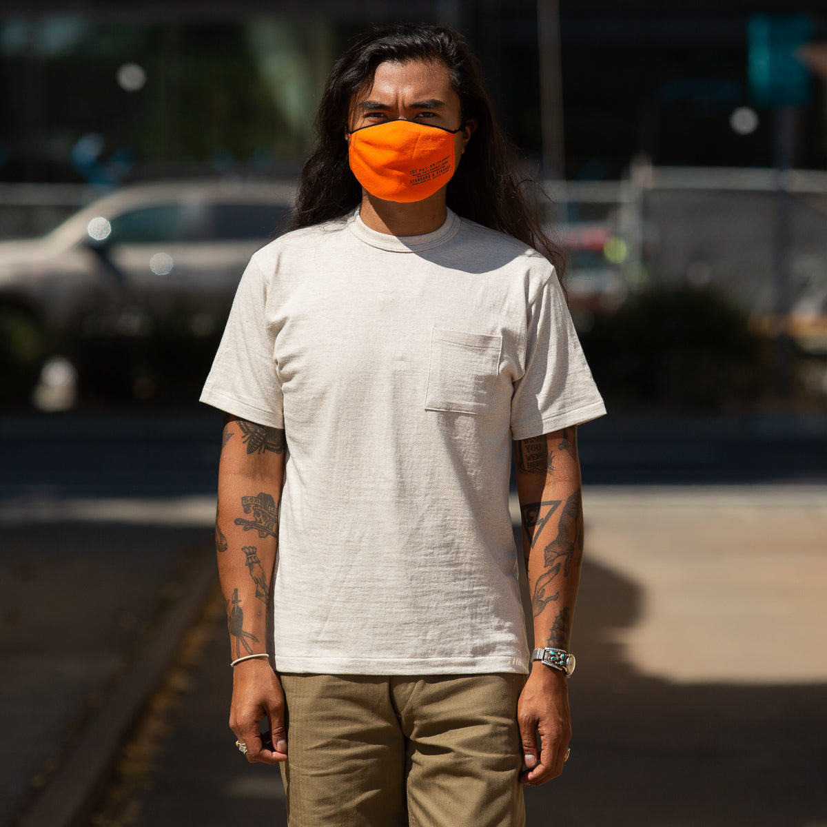 Warehouse Slub Cotton Pocket Tee - Oatmeal - Standard & Strange